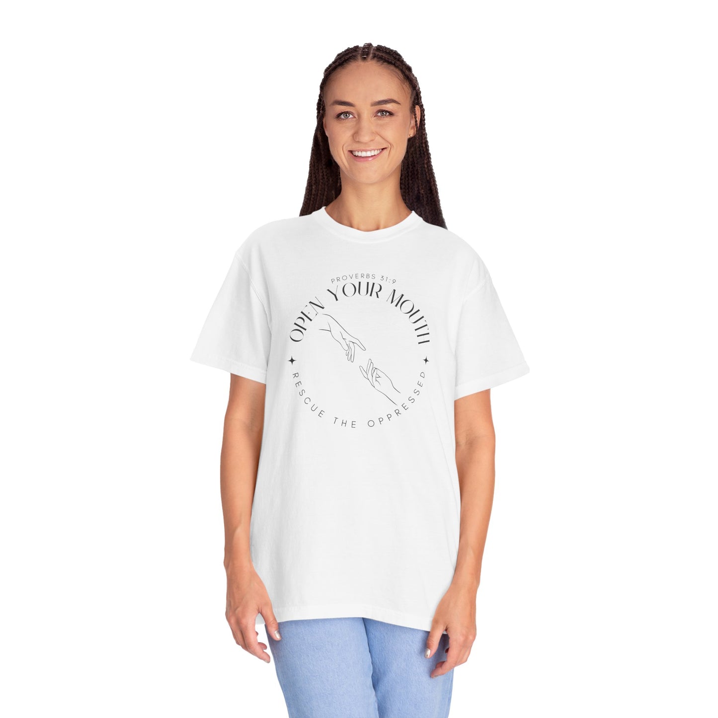 Proverbs 31:9 Unisex T-shirt - Speak Up Against Human Trafficking - 100% Cotton