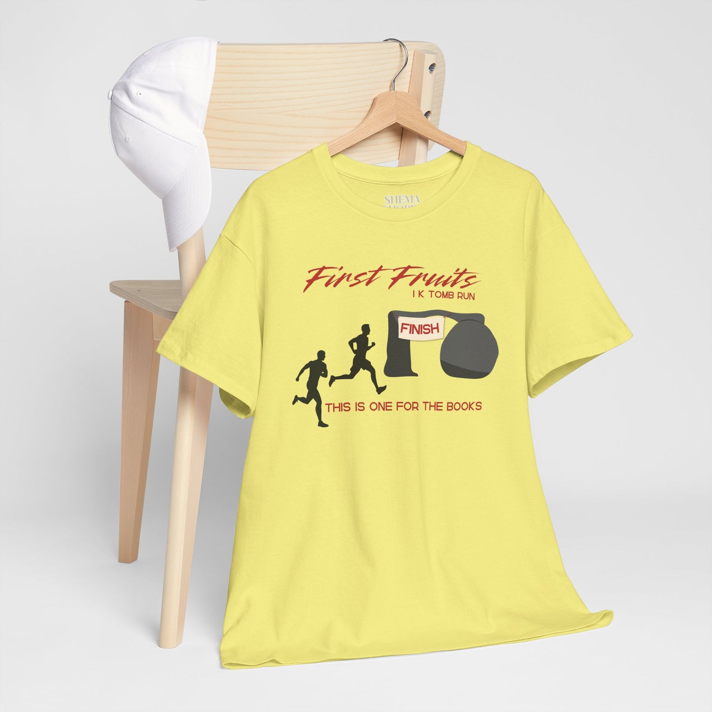 First Fruits 1k Tomb Run Unisex Tee - Funny Biblical Design