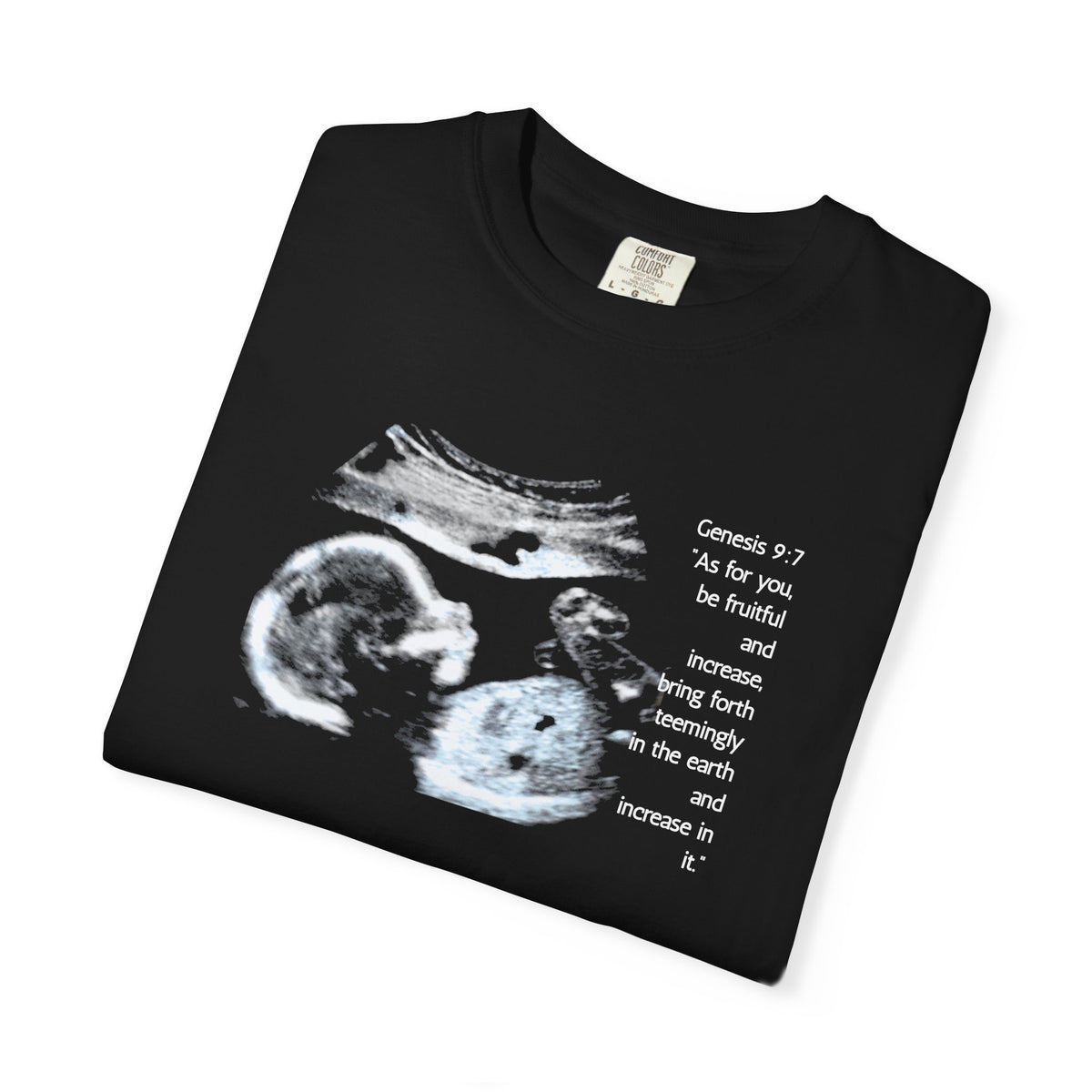 Pregnancy Support Tee - Ultrasound Bible Verse