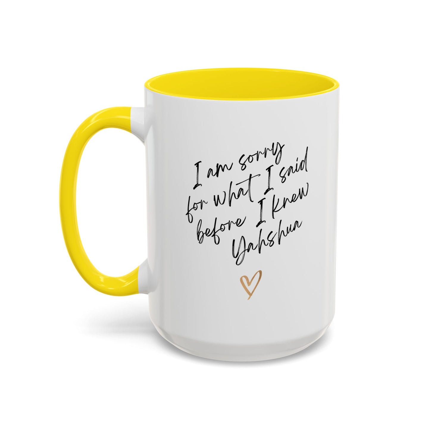I'm Sorry (Yahshua) Accent Coffee Mug (11, 15oz)