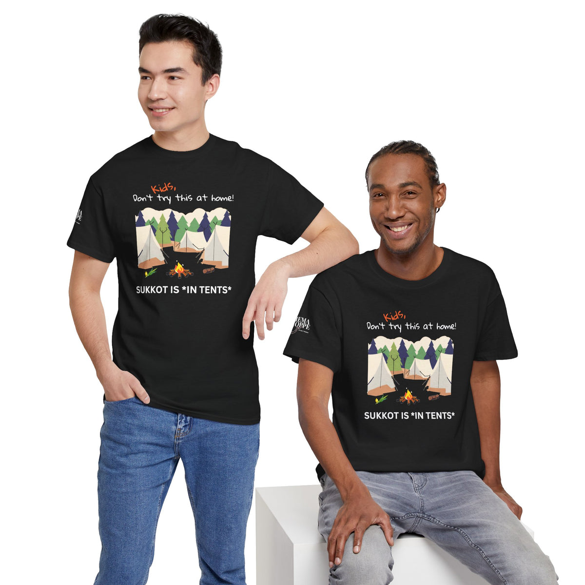 Kids, Don't Try This At Home Sukkot Shirt (dark colors)