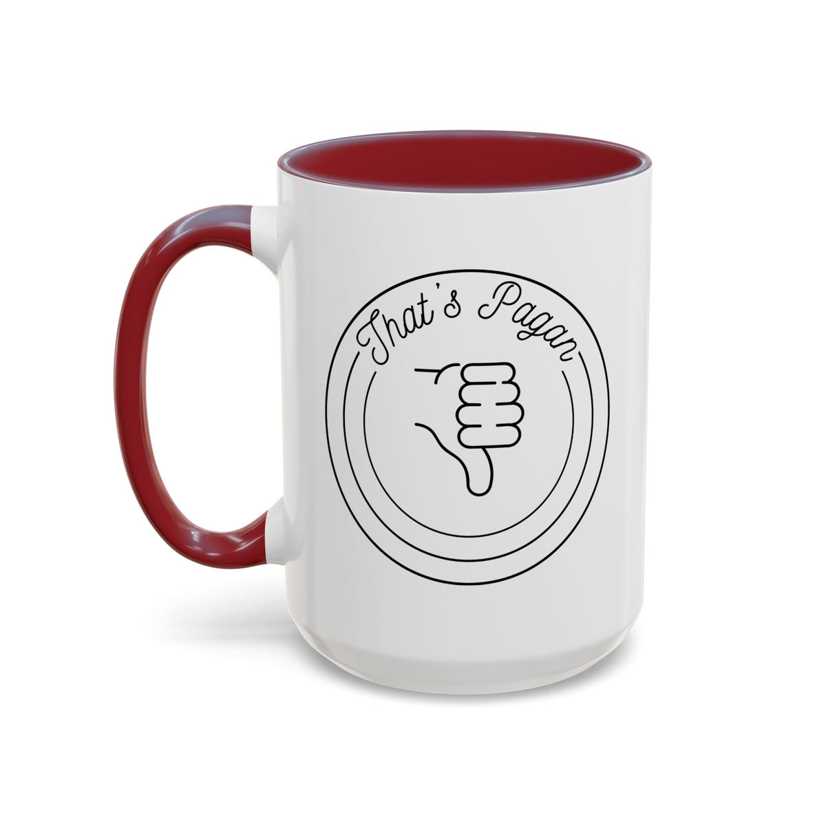 That's Pagan Thumbs Down Accent Coffee Mug