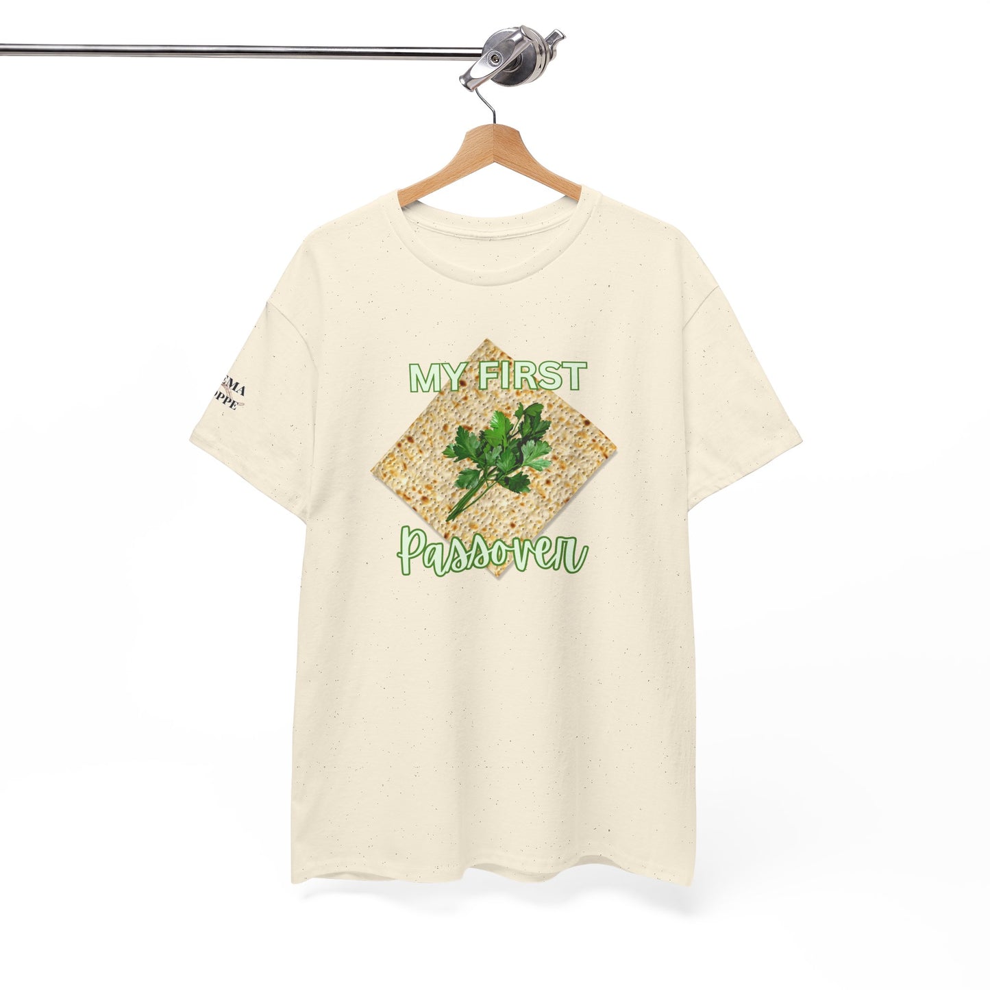 Adults My First Passover T‑Shirt — Seder Matzo & Parsley Pesach Tee