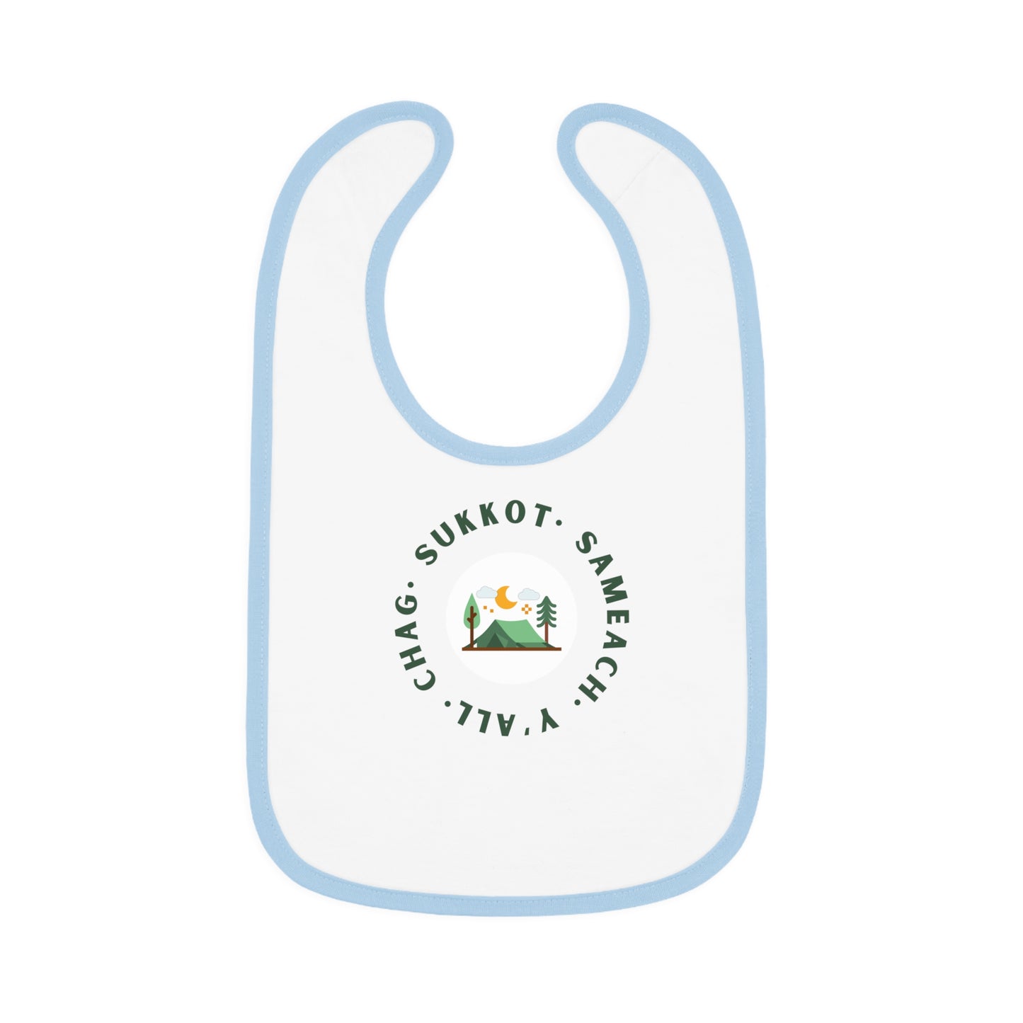 Chag Sukkot Y'all Baby Contrast Trim Jersey Bib