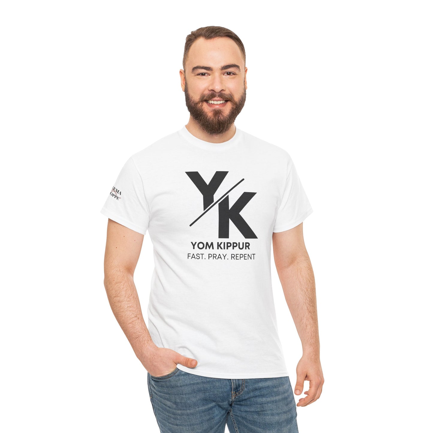 Yom Kippur Tee - "YK" Logo with "Fast. Pray. Repent." Set-Apart Biblical Day of Atonement T-Shirt