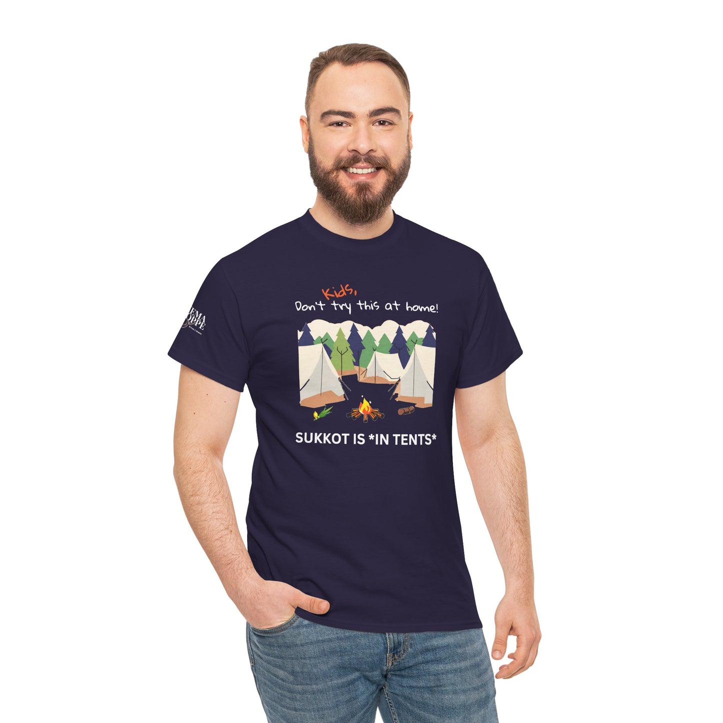 Kids, Don't Try This At Home Sukkot Shirt (dark colors)