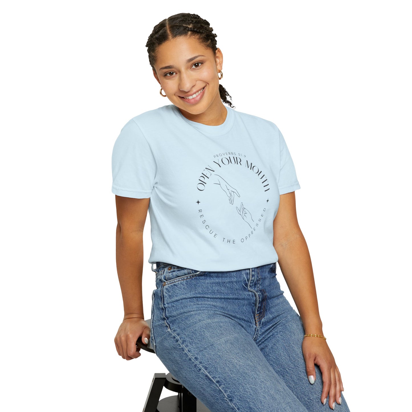 Proverbs 31:9 Unisex T-shirt - Speak Up Against Human Trafficking - 100% Cotton