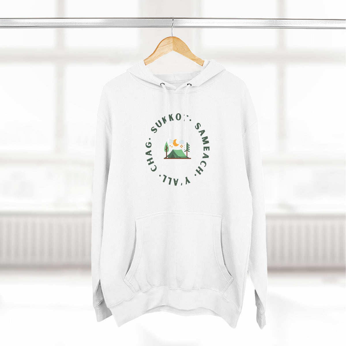 Chag Sukkot Three-Panel Fleece Hoodie