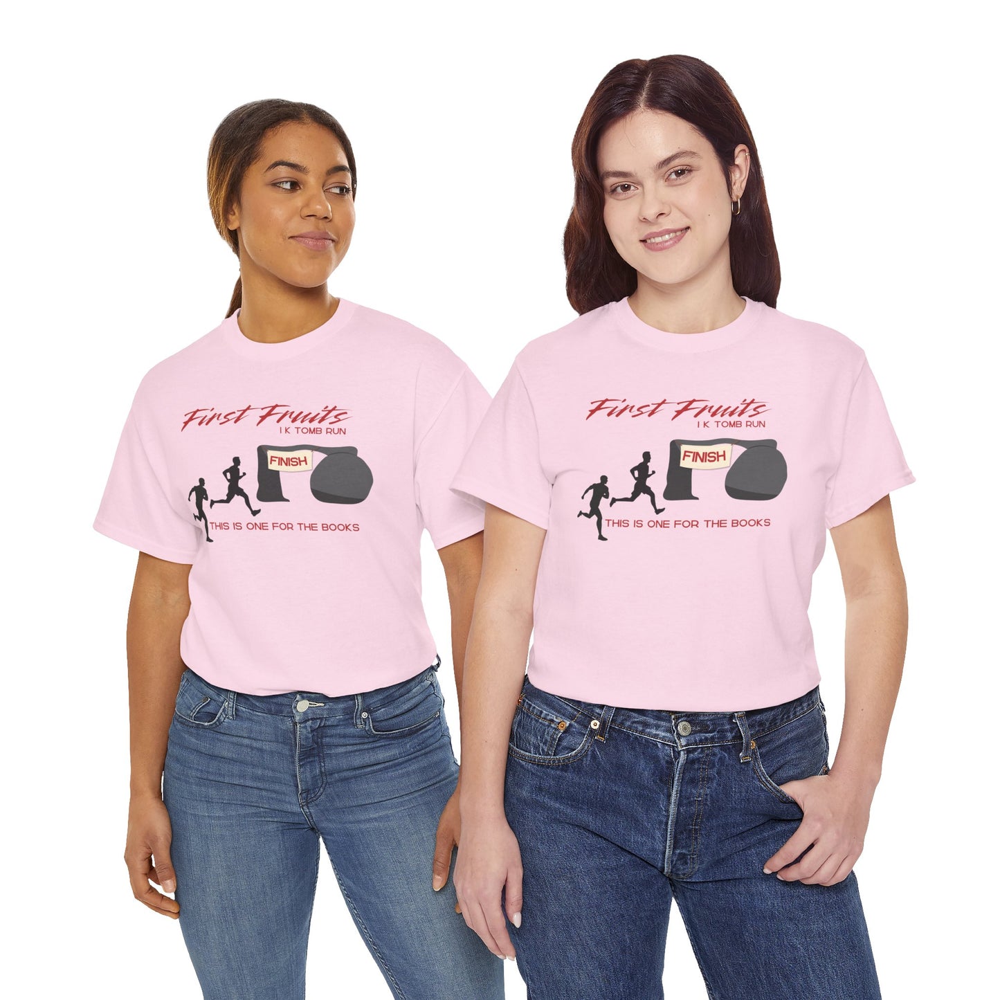 First Fruits 1k Tomb Run Unisex Tee - Funny Biblical Design