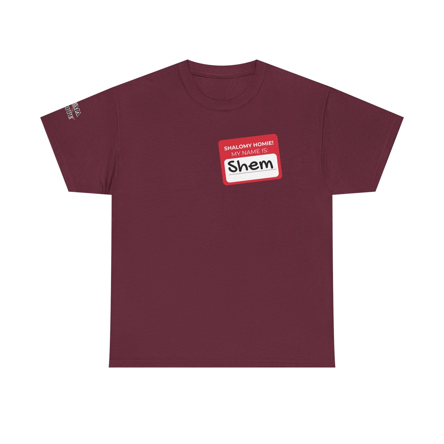 Personalizable Shalomy Homies! Name Tag Unisex Heavy Cotton Tee