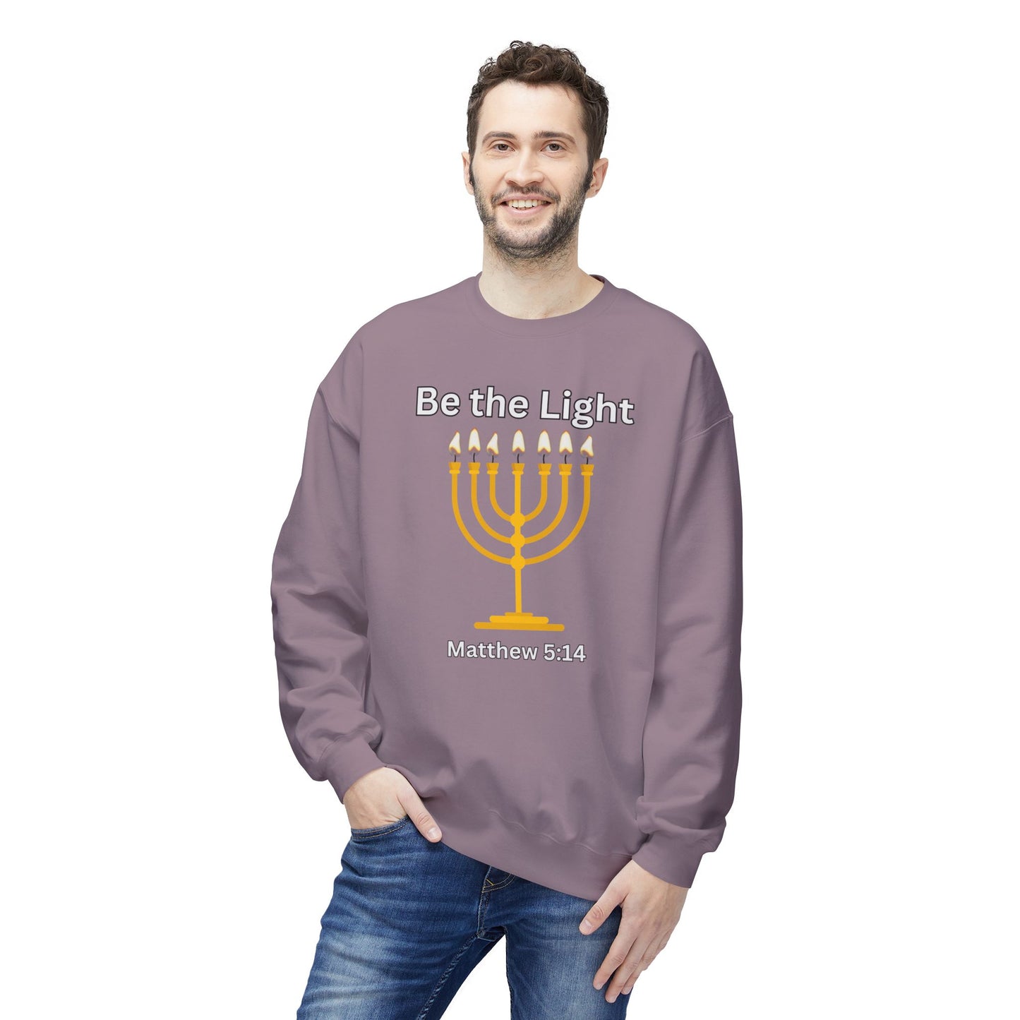 Be The Light Unisex Midweight Softstyle Fleece Crewneck Sweatshirt
