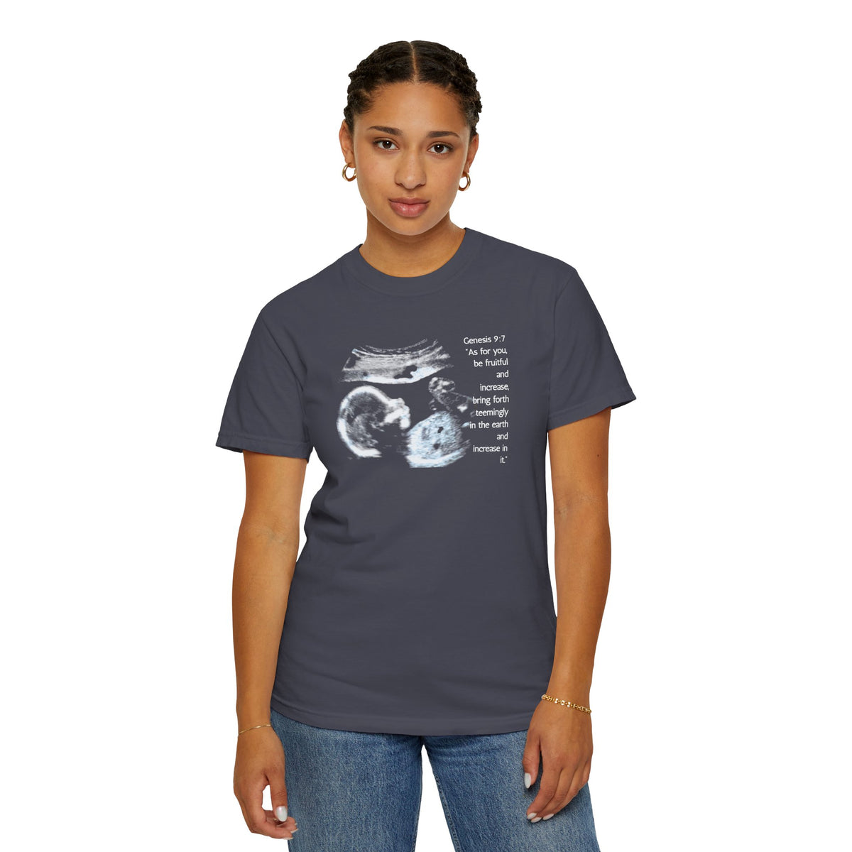 Pregnancy Support Tee - Ultrasound Bible Verse