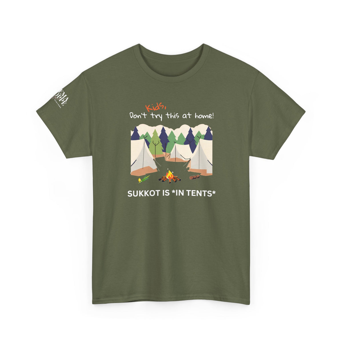 Kids, Don't Try This At Home Sukkot Shirt (dark colors)