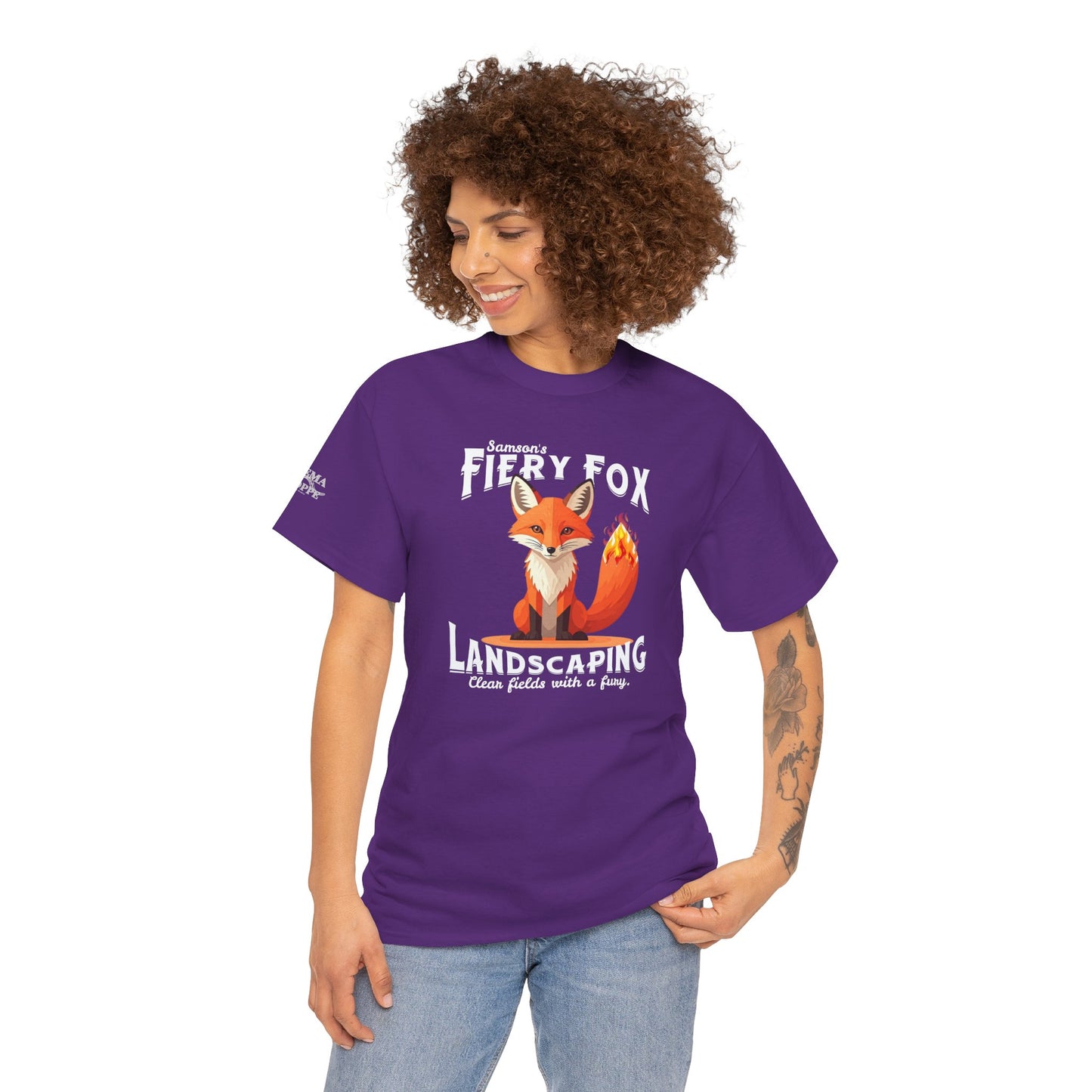 Fiery Fox Landscaping Unisex Heavy Cotton Tee - dark shades