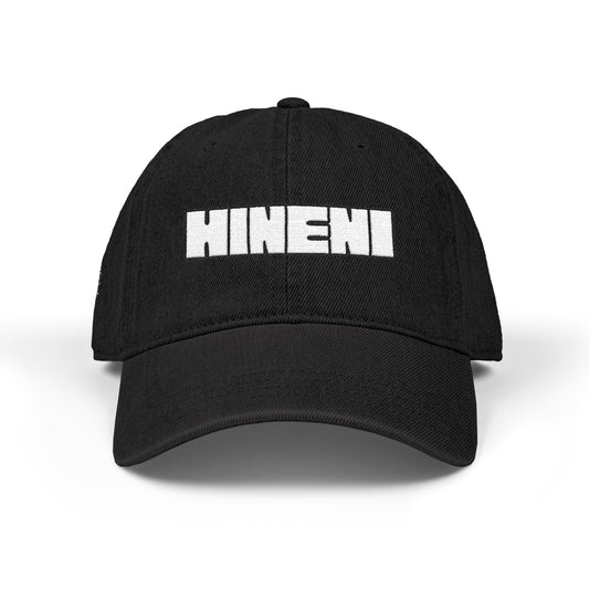 Hineni Here I Am YHWH - Bible Inspired Denim Cotton Embroidered Hat
