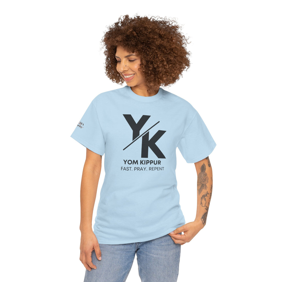 Yom Kippur Tee - "YK" Logo with "Fast. Pray. Repent." Set-Apart Biblical Day of Atonement T-Shirt