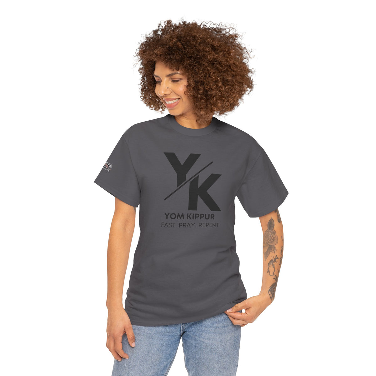 Yom Kippur Tee - "YK" Logo with "Fast. Pray. Repent." Set-Apart Biblical Day of Atonement T-Shirt