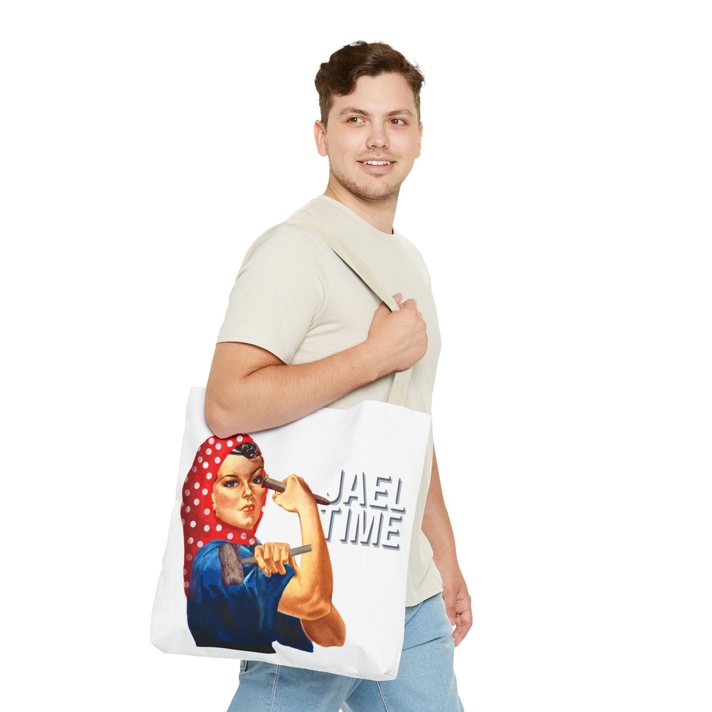 Tote Bag - Jael Time Empowering Design Tent Peg and Hammer Bag