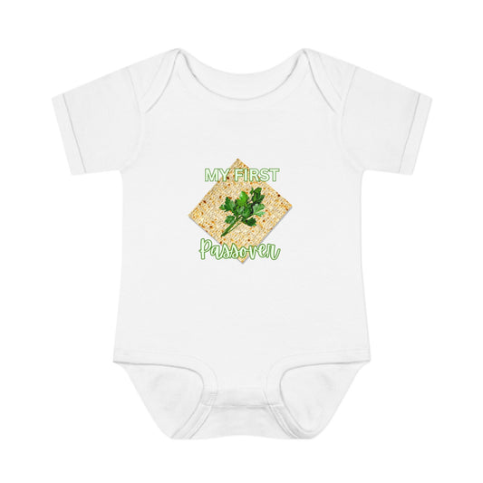 Baby Bodysuit - "My First Passover" Infant Onesie (Cute Unleavened Bread Lover Gift)