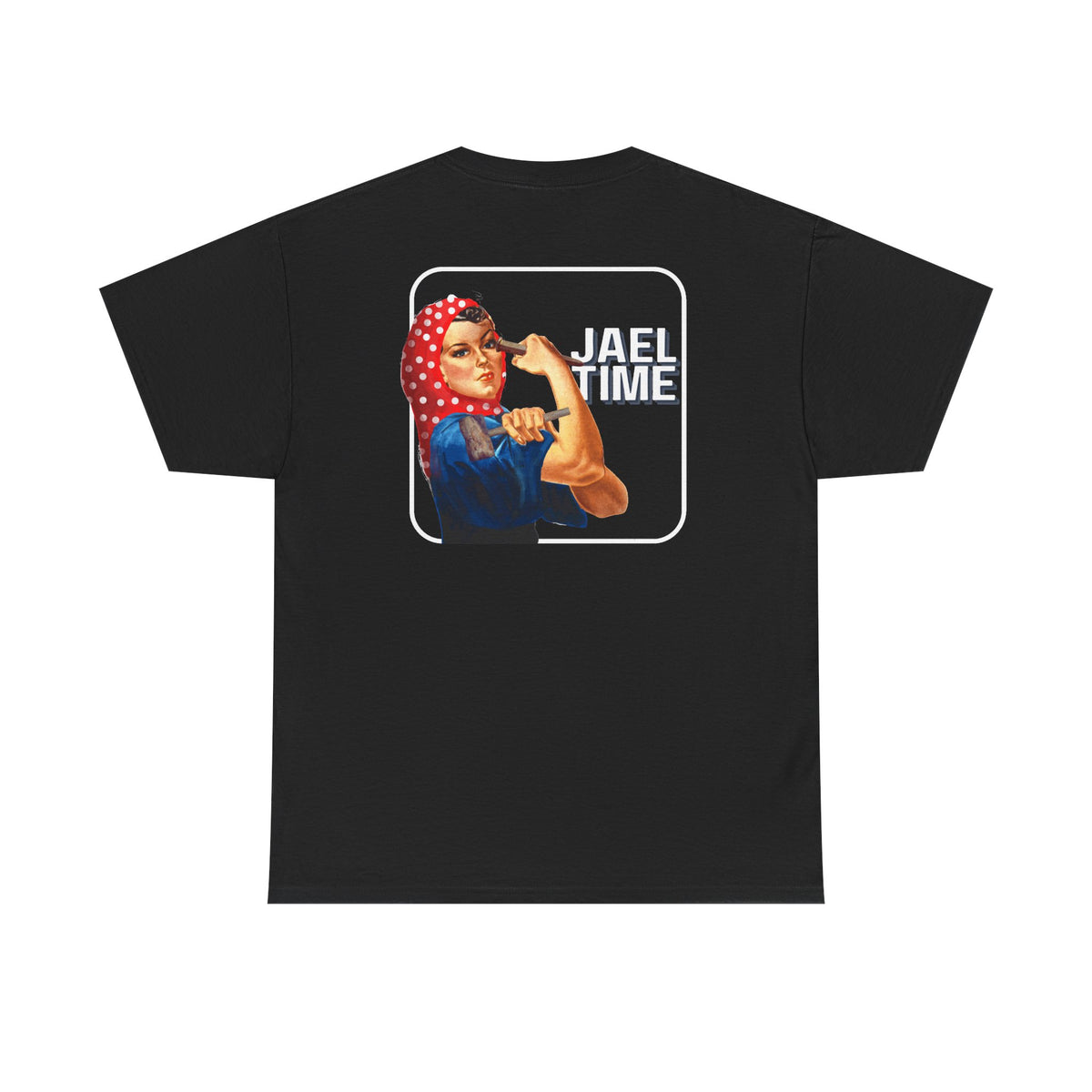 'Jael Time' Humorous Bible Story T-Shirt with Tent Peg and Hammer Design Cotton Tee