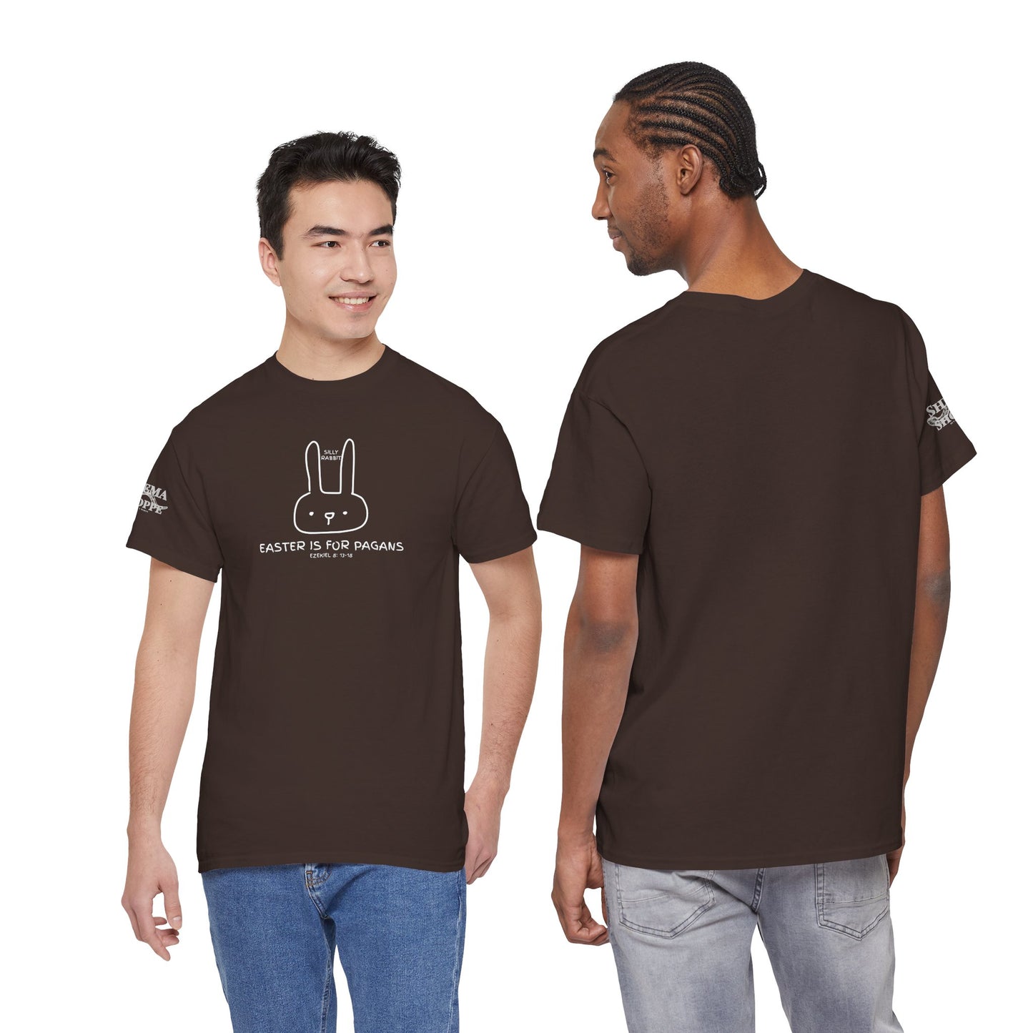 Silly Rabbit, Easter Is for Pagans Cotton T-Shirt — Ezekiel 8 Biblical Truth Tee