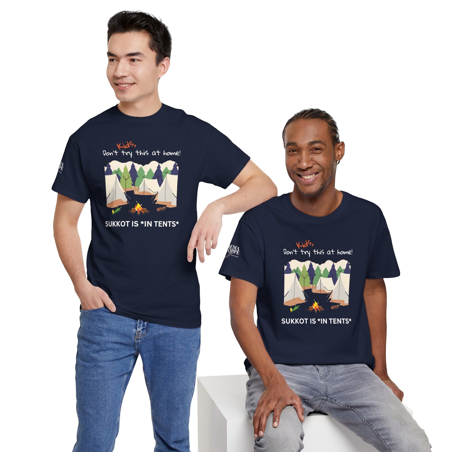 Kids, Don't Try This At Home Sukkot Shirt (dark colors)