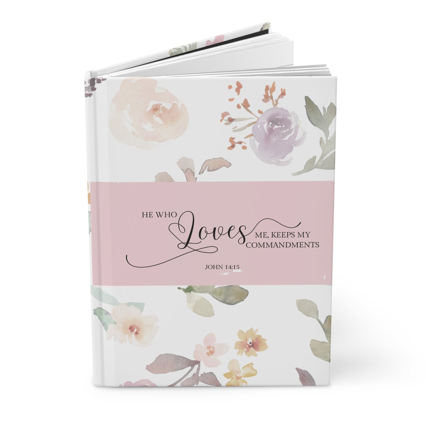 He Who Loves Me Floral Hardcover Journal