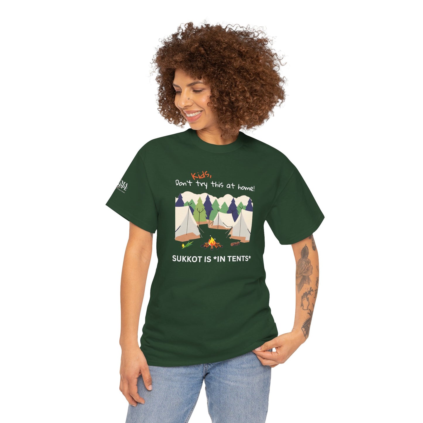 Kids, Don't Try This At Home Sukkot Shirt (dark colors)