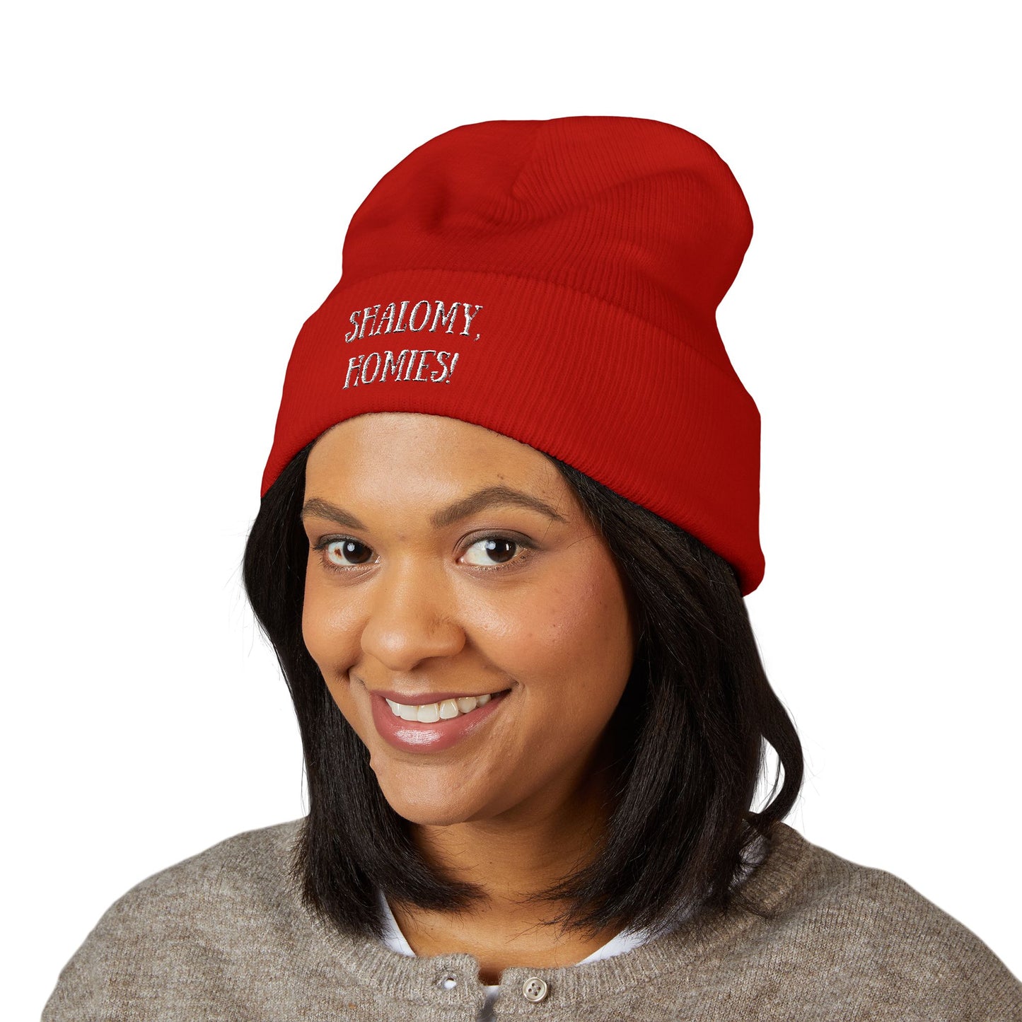 Shalomy, Homies! (Canadian Shipping) Embroidered Cuffed Beanie