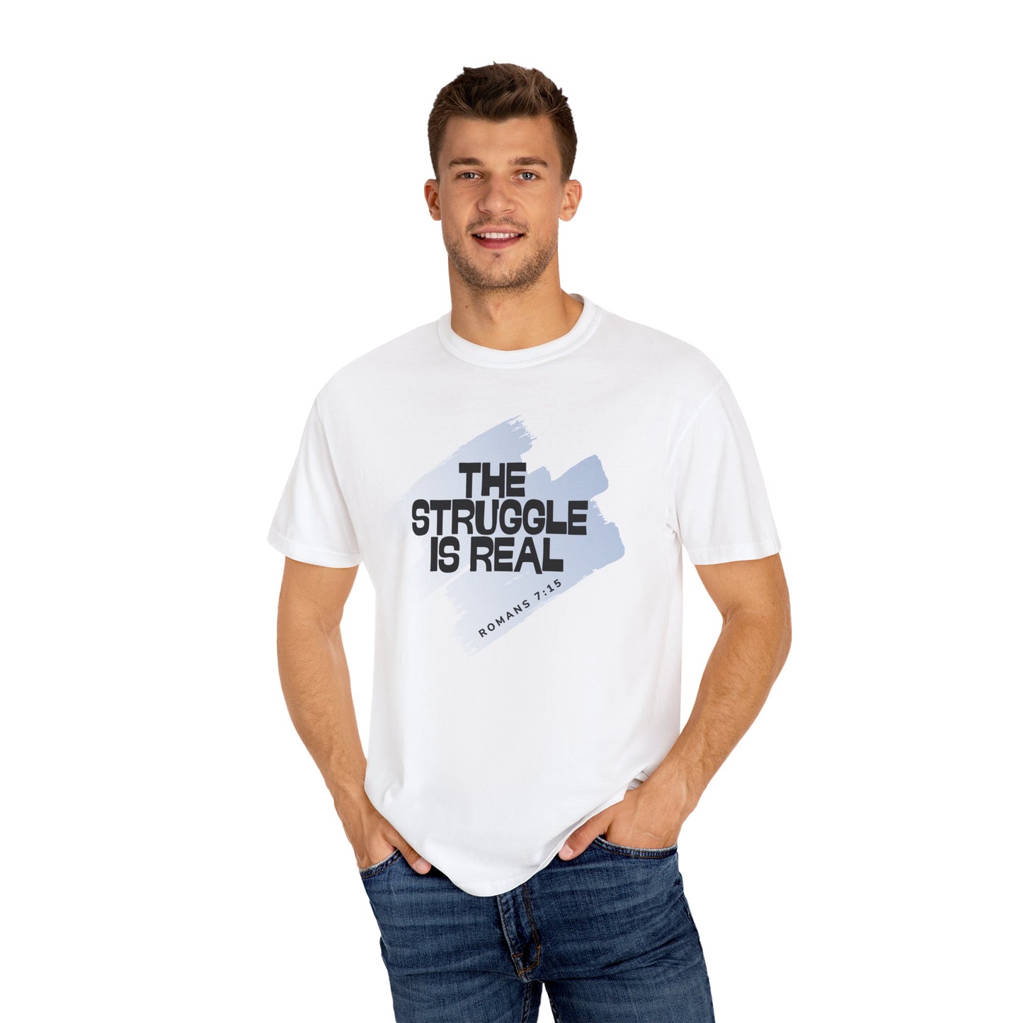 Inspirational Struggle T-Shirt - Romans 7:15, Motivational Tee, Faith-Based Apparel