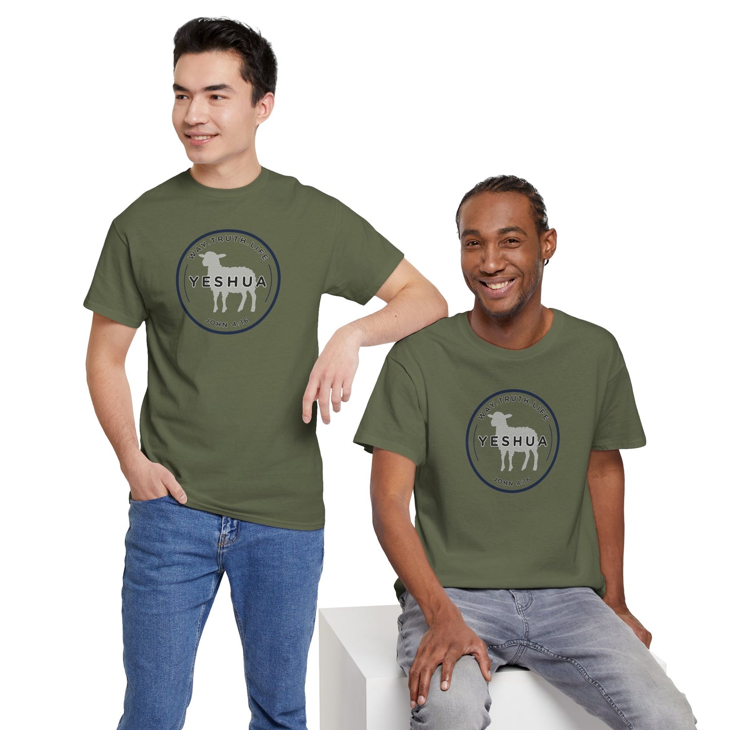 Yeshua 'Way, Truth, Life' Heavy Cotton Graphic Tee