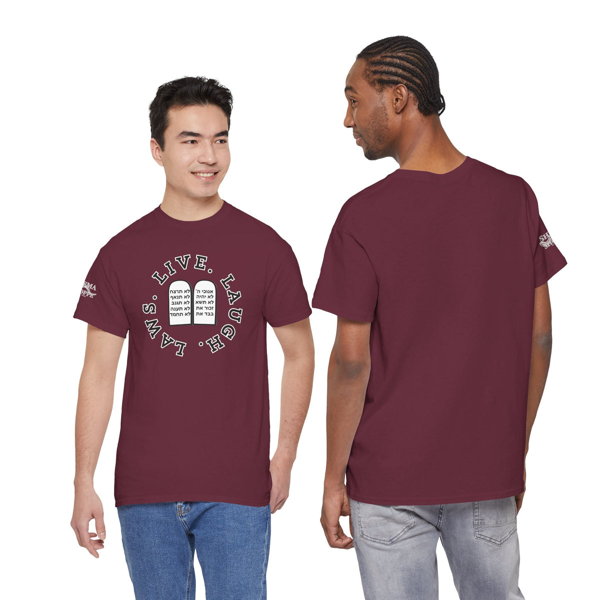Live Laugh Laws T‑Shirt — Legal Humor Tee with Open Book Graphic