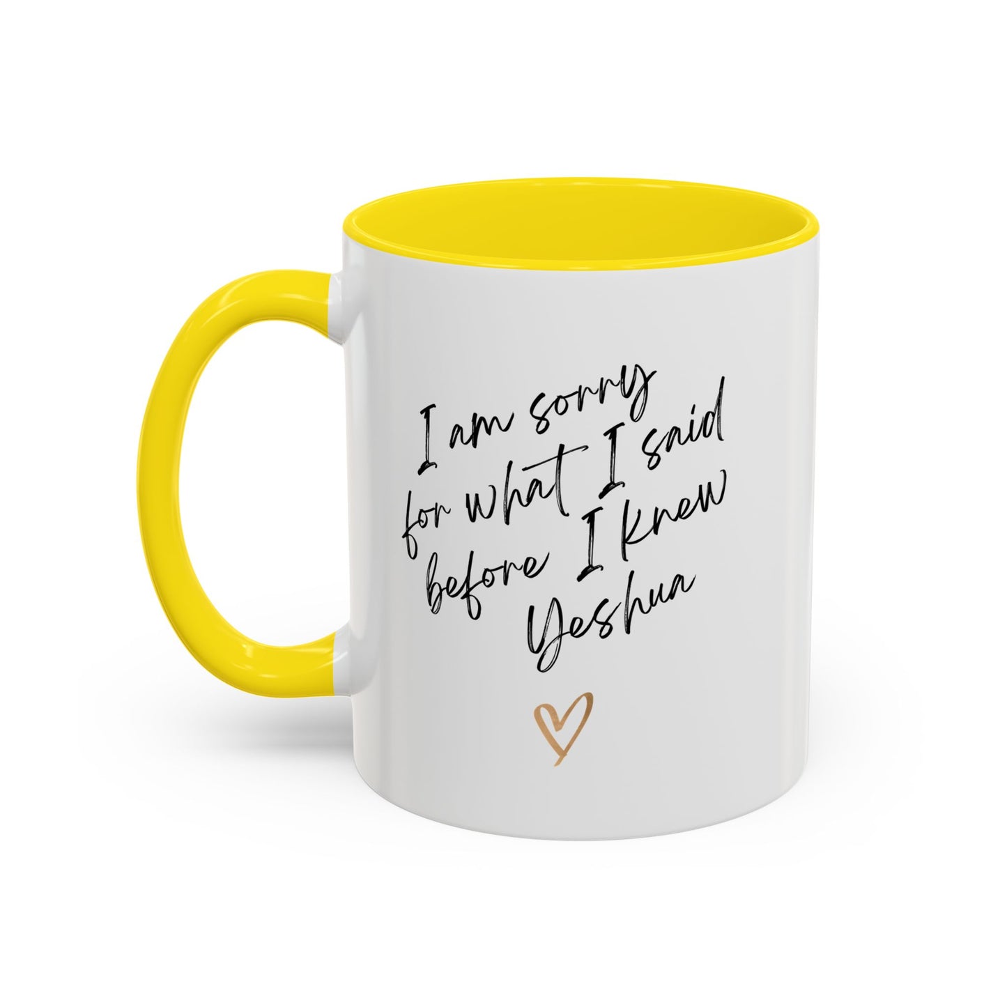 I'm Sorry (Yeshua) Accent Coffee Mug (11, 15oz)