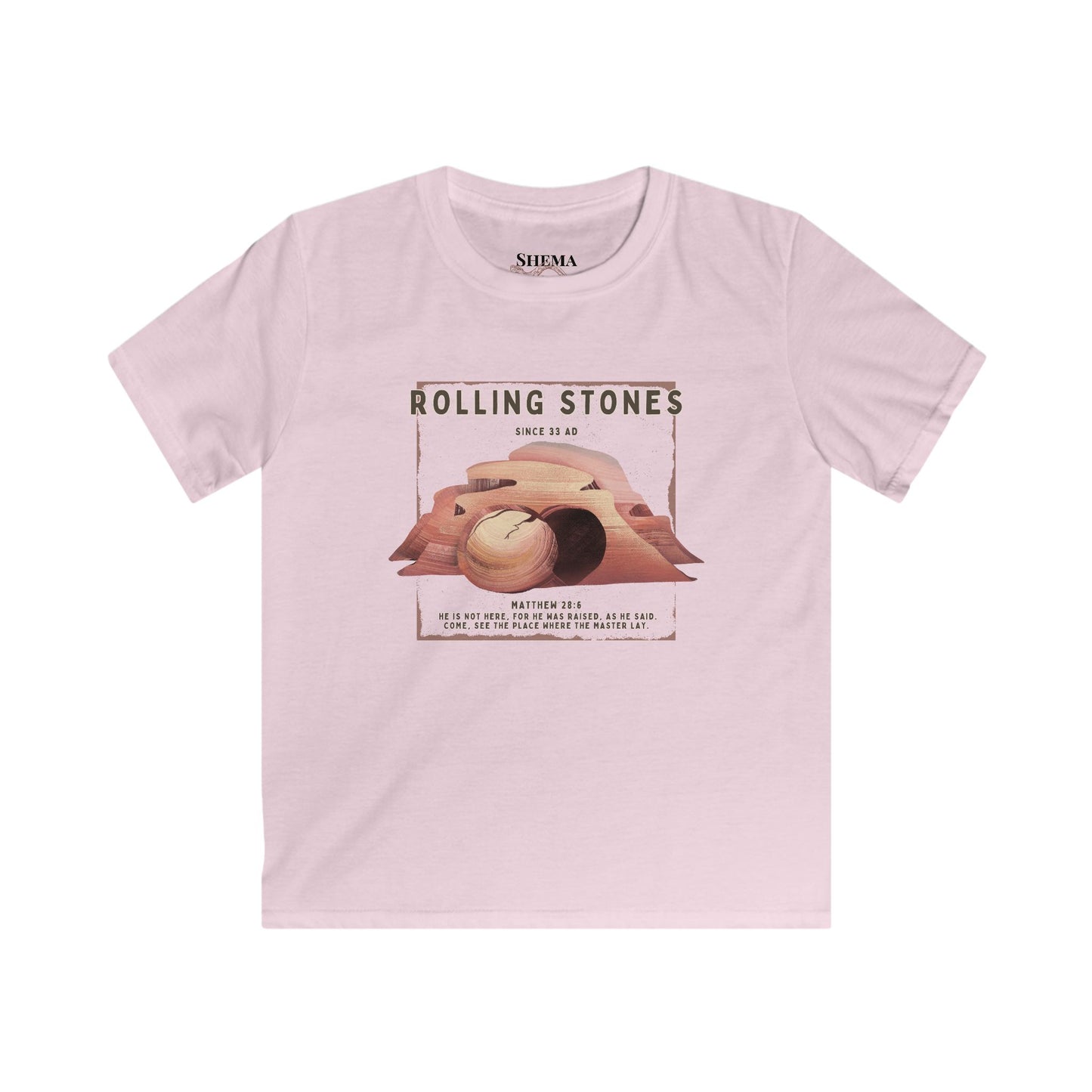 Youth Rolling Stones Since 33 AD Vintage Rock Shirt Desert Graphic Kid's Tee