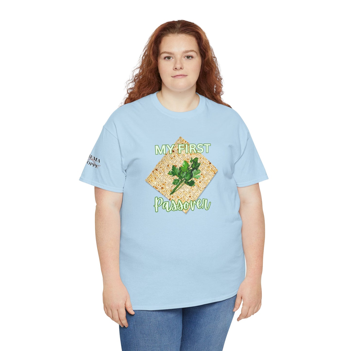 Adults My First Passover T‑Shirt — Seder Matzo & Parsley Pesach Tee