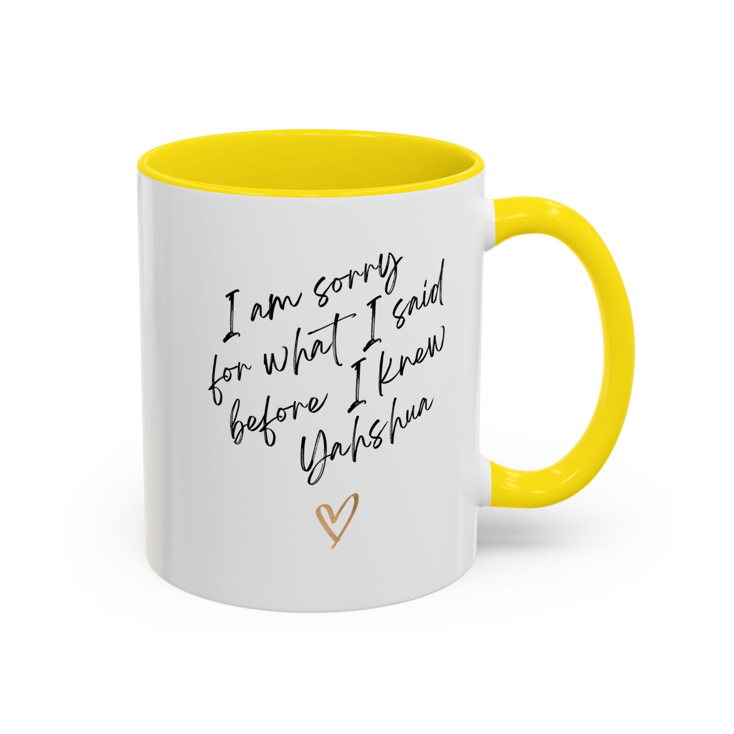 I'm Sorry (Yahshua) Accent Coffee Mug (11, 15oz)