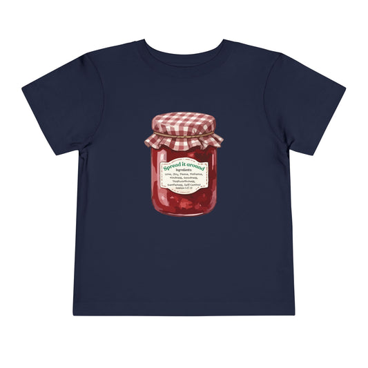 Fruit Of The Spirit "Spread it around" Jam Jar Toddler Tee — Cute Fruit Preserves Graphic Shirt For Bible Kids
