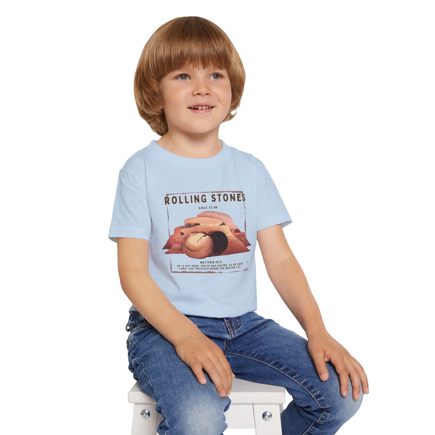 Toddler T-Shirt — Rolling Stones Since 33 AD Desert Biblical Graphic Tee