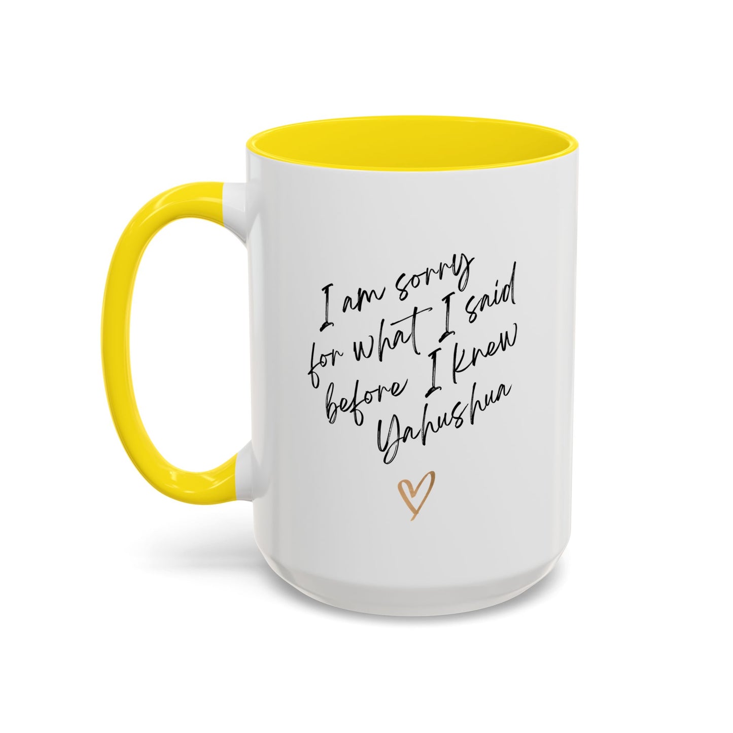 I'm Sorry (Yahushua) Accent Coffee Mug (11, 15oz)