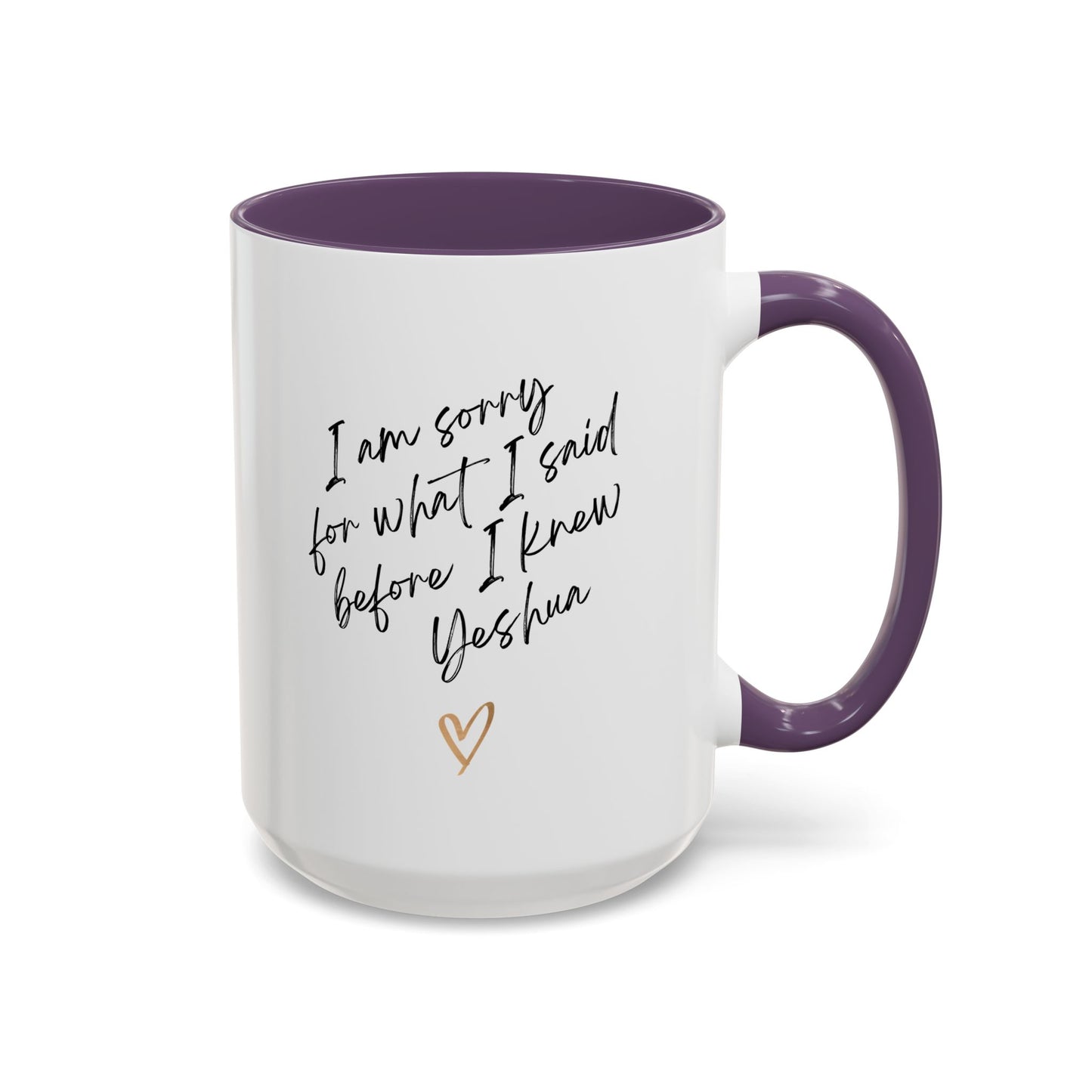 I'm Sorry (Yeshua) Accent Coffee Mug (11, 15oz)