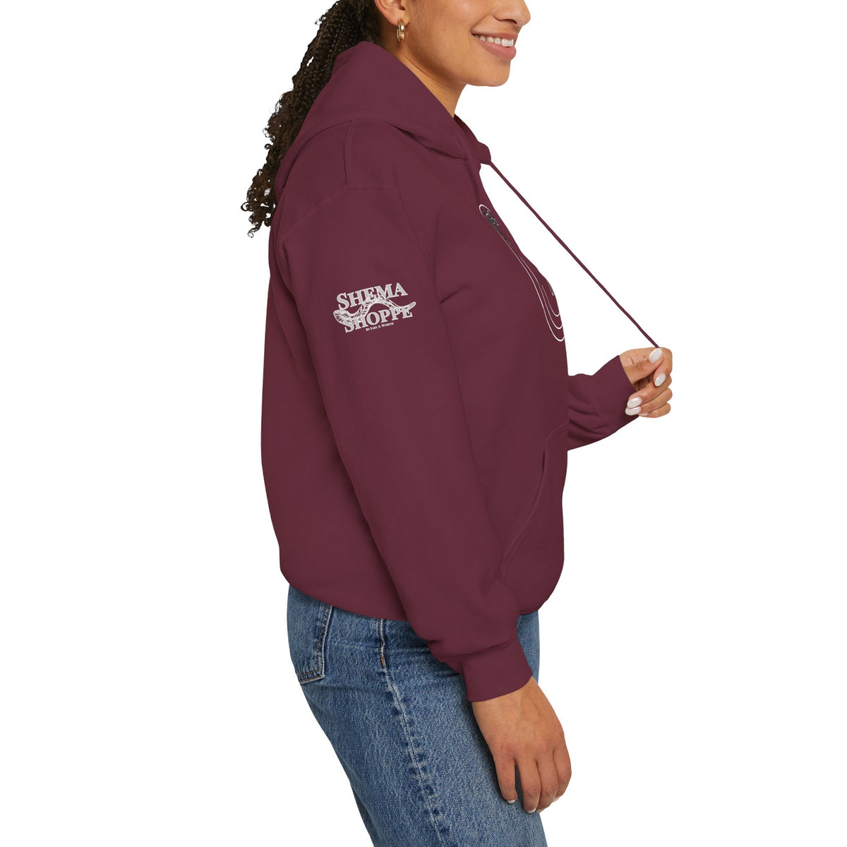 Thar's Pagan Thumbs Down Circle Hoodie — Retro Grunge Anti-Approval Graphic Sweatshirt