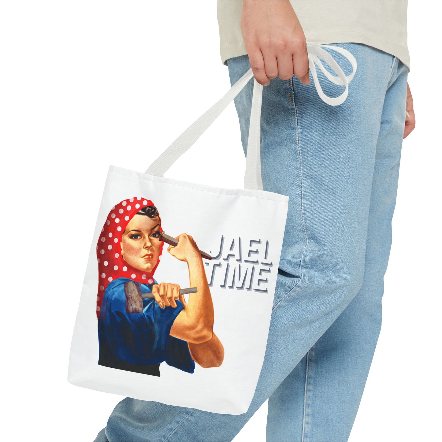 Tote Bag - Jael Time Empowering Design Tent Peg and Hammer Bag