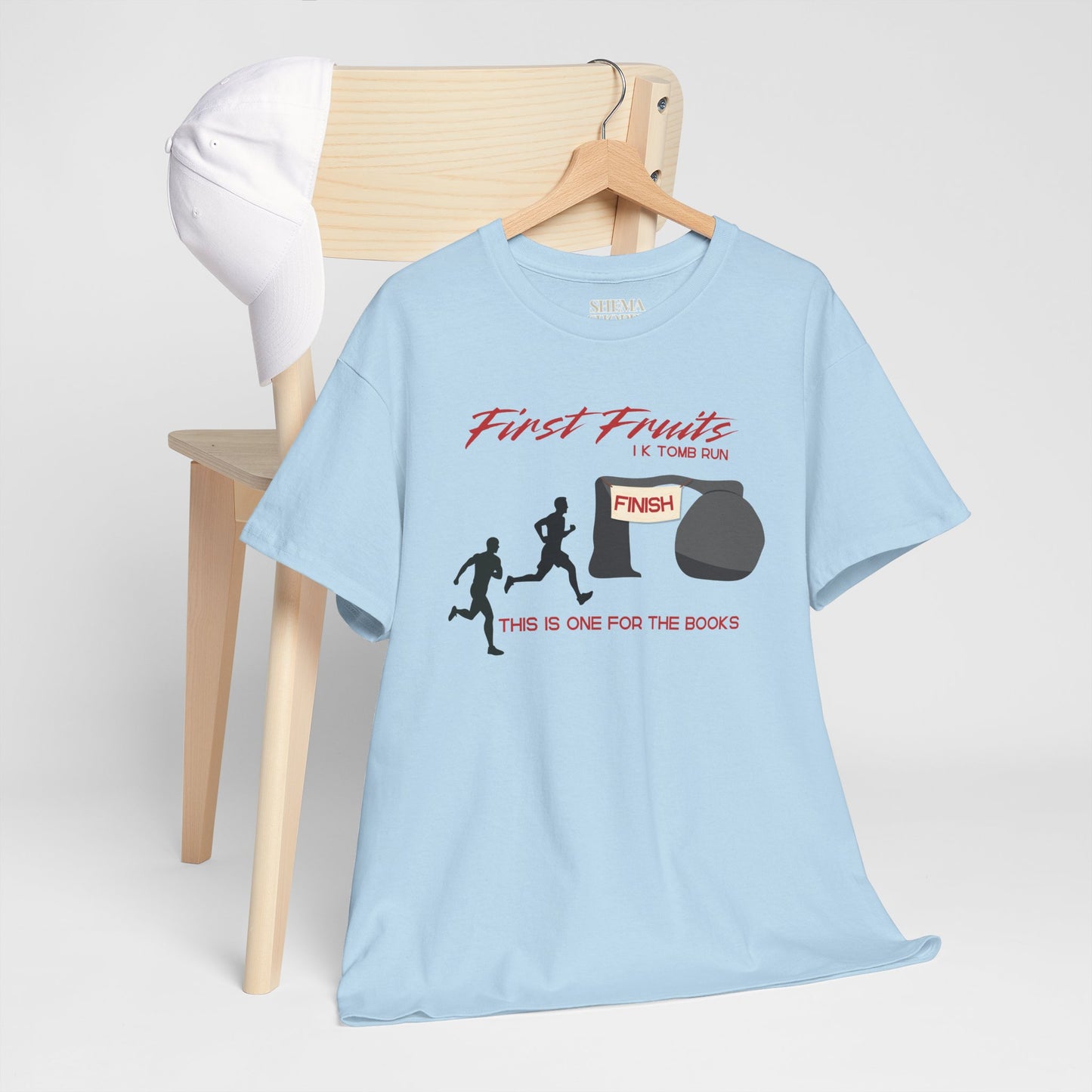 First Fruits 1k Tomb Run Unisex Tee - Funny Biblical Design