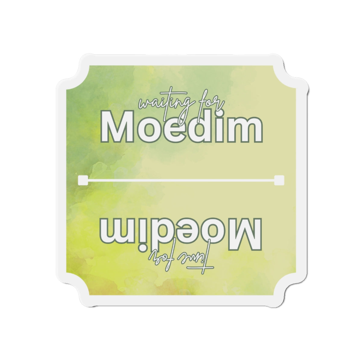 Yellow Watercolor Moedim Magnet Waiting VS Time for the Moedim