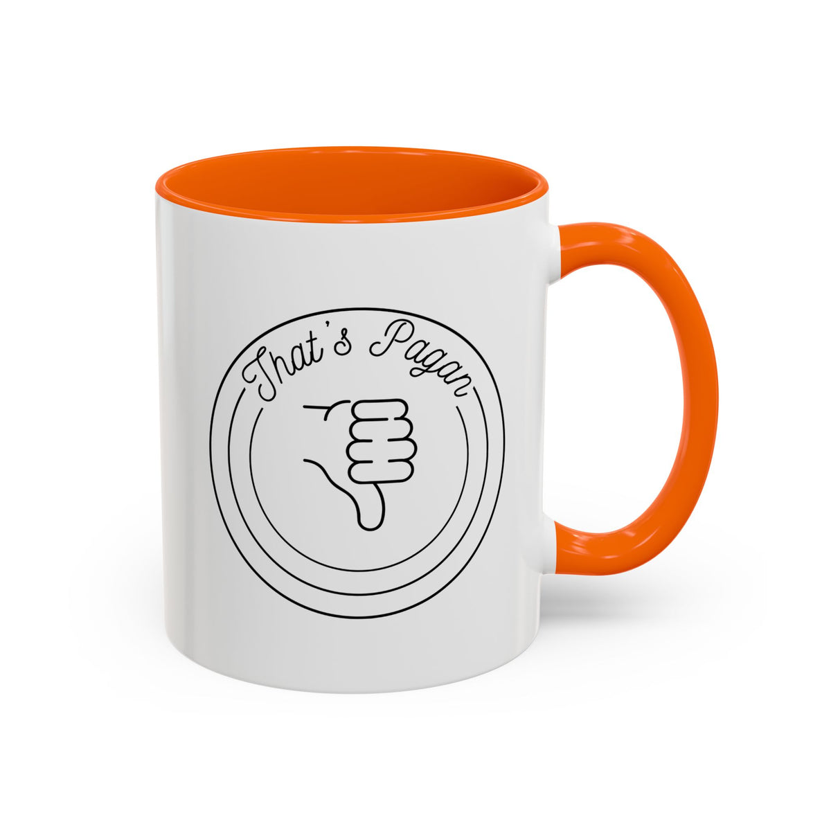 That's Pagan Thumbs Down Accent Coffee Mug