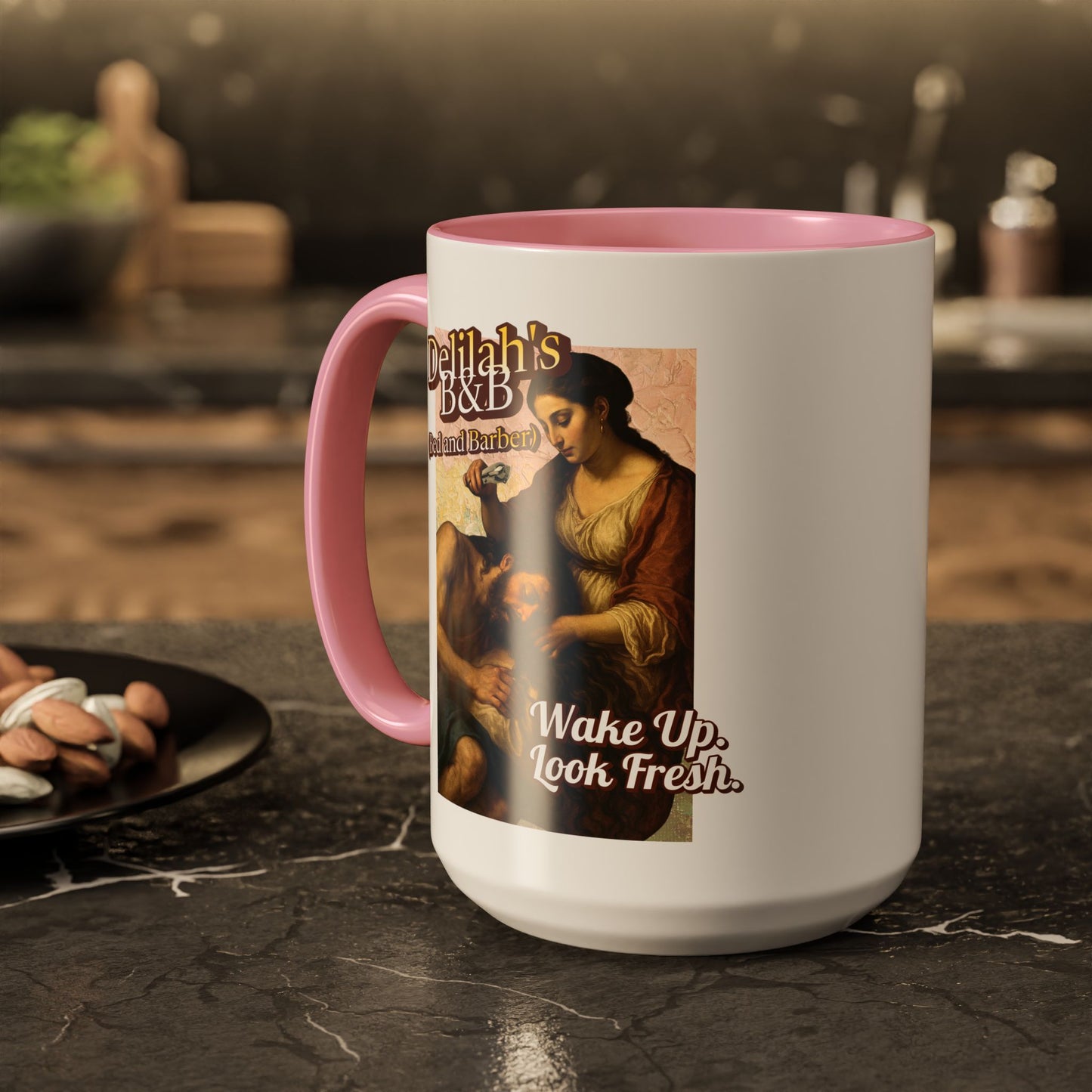 Funny Vintage Sampson Delilah's B&B Coffee Mug