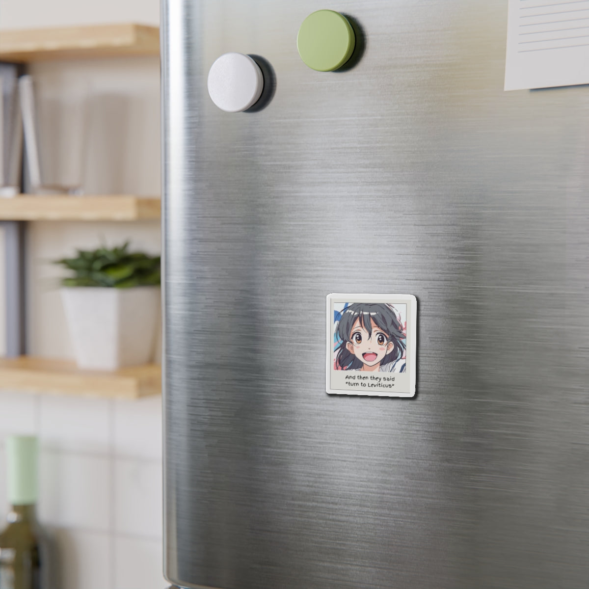 Anime style photo Leviticus Die-Cut Magnets