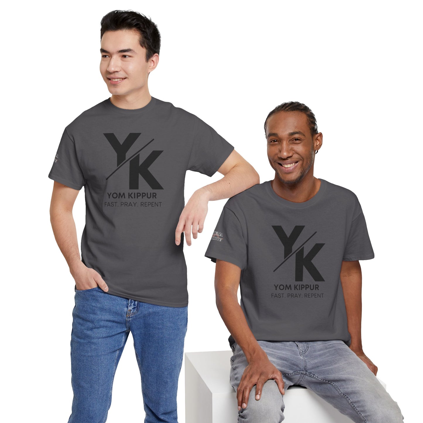 Yom Kippur Tee - "YK" Logo with "Fast. Pray. Repent." Set-Apart Biblical Day of Atonement T-Shirt