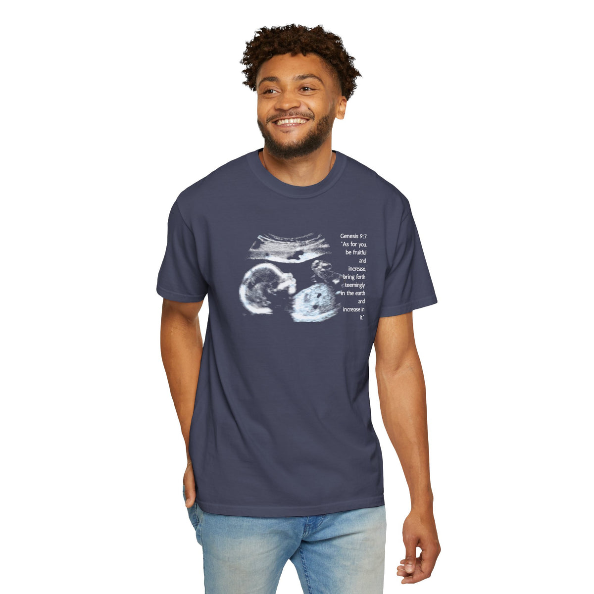 Pregnancy Support Tee - Ultrasound Bible Verse