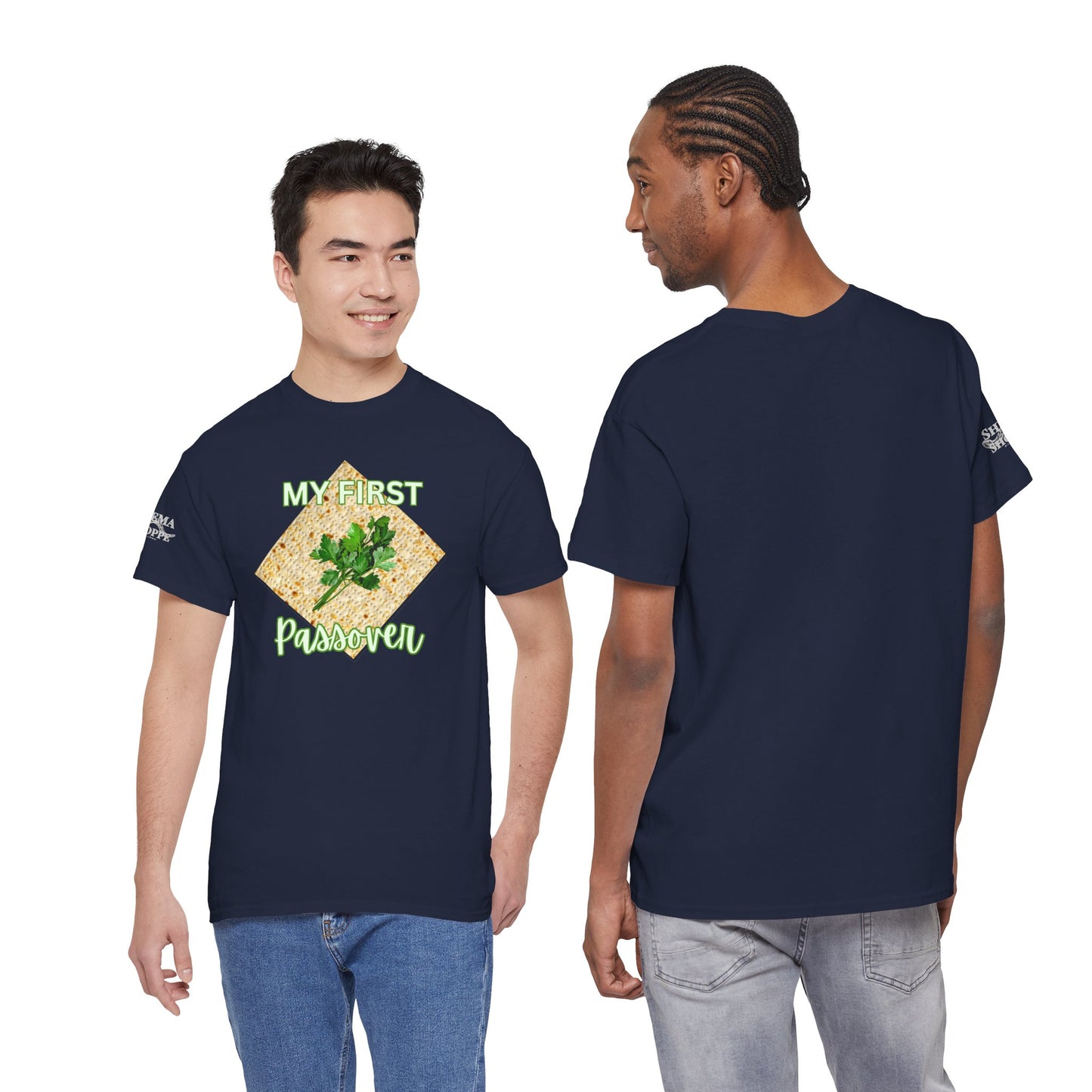 Adults My First Passover T‑Shirt — Seder Matzo & Parsley Pesach Tee